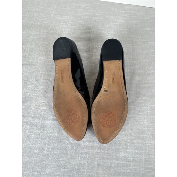 Vince Camuto 'Timba' Black Patent Leather Ballet Flats Bow Women's Sz 6.5 - FLAW - Picture 11 of 13